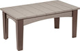 LuxCraft LuxCraft Weatherwood Recycled Plastic Island Coffee Table Weatherwood on Chestnut Brown Accessories ICTWWCBR