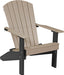 LuxCraft LuxCraft Weatherwood Recycled Plastic Lakeside Adirondack Chair Weatherwood on Black Adirondack Deck Chair LACWWB