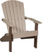 LuxCraft LuxCraft Weatherwood Recycled Plastic Lakeside Adirondack Chair Weatherwood on Chestnut Brown Adirondack Deck Chair LACWWCBR