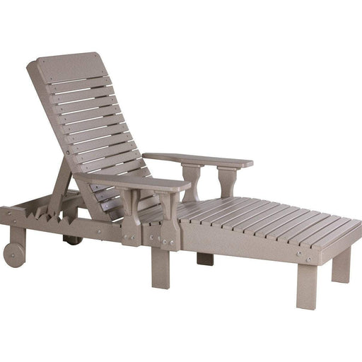 LuxCraft LuxCraft Weatherwood Recycled Plastic Lounge Chair Weatherwood Adirondack Deck Chair PLCWW