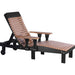 LuxCraft LuxCraft Weatherwood Recycled Plastic Lounge Chair Weatherwood On Black Adirondack Deck Chair PLCWWB