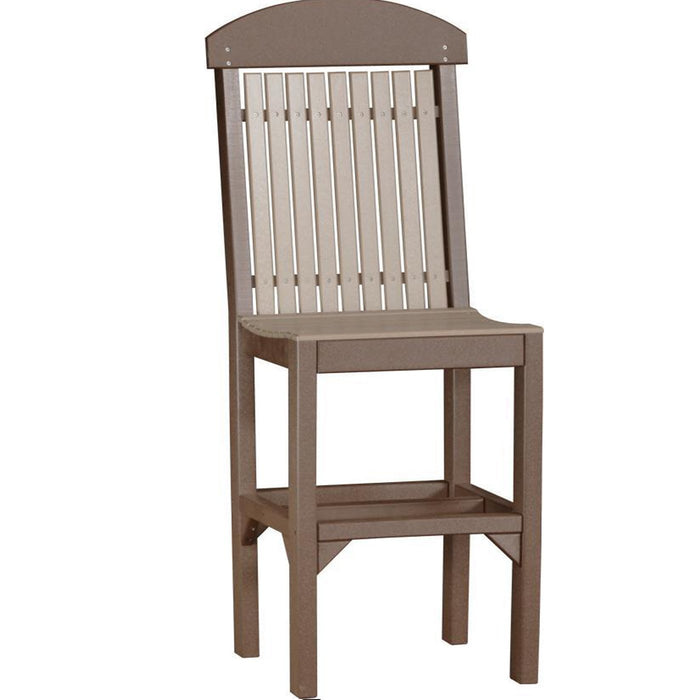 LuxCraft LuxCraft Weatherwood Recycled Plastic Regular Chair Weatherwood On Chestnut Brown / Bar Chair Chair PRCBWWCBR