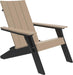 LuxCraft Luxcraft Weatherwood Urban Adirondack Chair Weatherwood on Black Adirondack Deck Chair UACWWB