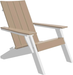 LuxCraft Luxcraft Weatherwood Urban Adirondack Chair Weatherwood on White Adirondack Deck Chair UACWWWH