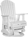 LuxCraft Luxcraft White Adirondack Recycled Plastic Swivel Glider Chair White Glider Chair 2ARSW