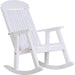 LuxCraft LuxCraft White Classic Traditional Recycled Plastic Porch Rocking Chair (2 Chairs) White Rocking Chair PPRW