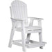 LuxCraft LuxCraft White Recycled Plastic Adirondack Balcony Chair White Adirondack Chair PABCW