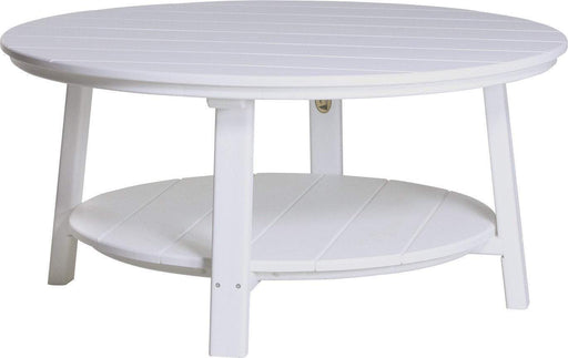 LuxCraft LuxCraft White Recycled Plastic Deluxe Conversation Table White Conversation Table PDCTW