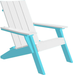 LuxCraft Luxcraft White Urban Adirondack Chair White on Aruba Blue Adirondack Deck Chair UACWAB