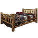 Montana Woodworks Glacier Country Bed w/ Laser Engraved Design Bronc / King Beds MWGCKBLZBRONC 661890431499