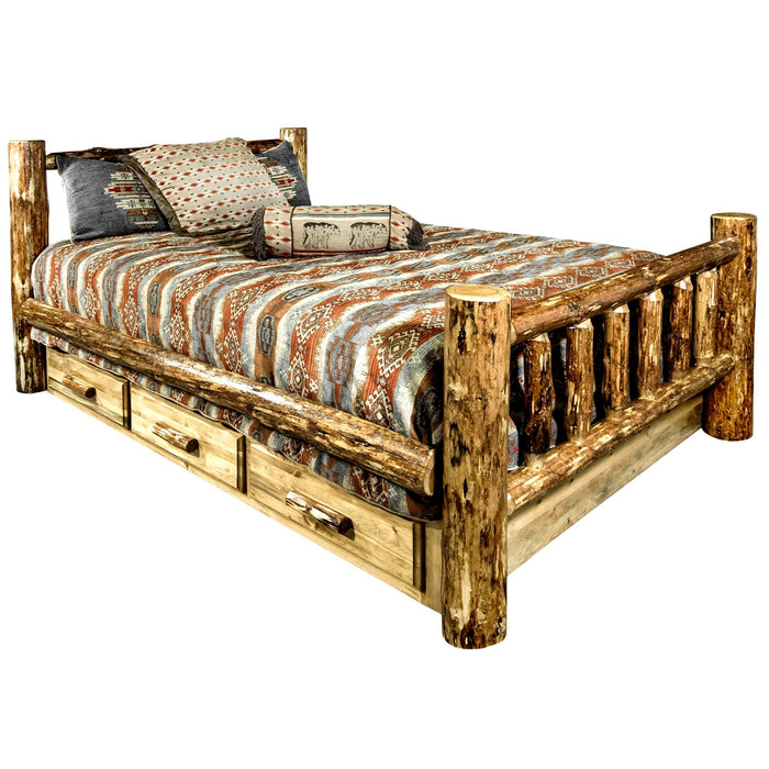 Montana Woodworks Glacier Country Bed w/ Storage Stained & Lacquered / California King Beds MWGCSBCAK 661890422428