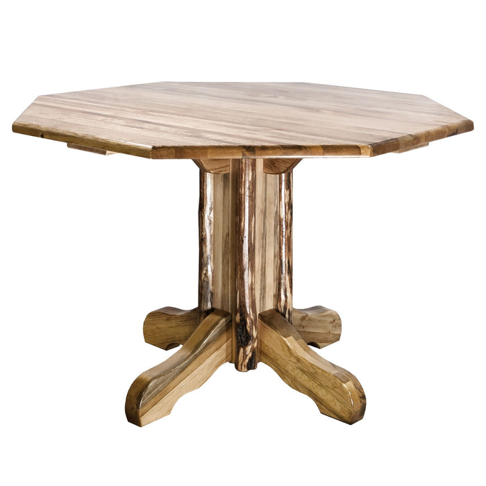 Montana Woodworks Glacier Country Center Pedestal Table Stained & Lacquered Dining, Kitchen MWGCPT 661890409986