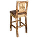 Montana Woodworks Glacier Country Counter Height Barstool Back Saddle Upholstery w/ Laser Engraved Design Bronc Dining, Kitchen, Game Room, Bar MWGCBSWNR24SADDLZBRONC 661890452029