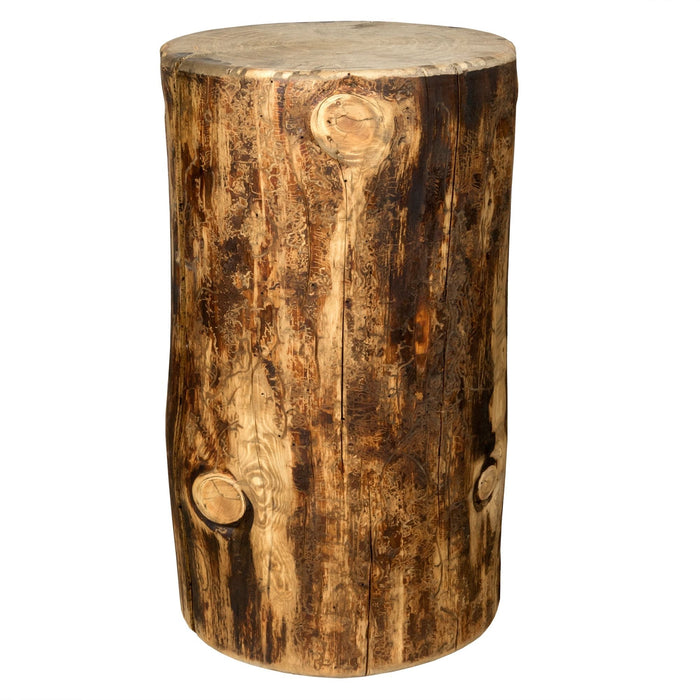 Montana Woodworks Glacier Country Cowboy Stump 18" High Casual Seating Stained & Lacquered Living Area, Home Office MWGCCBOY18 661890422541