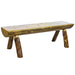 Montana Woodworks Glacier Country Half Log Bench 6 Foot Stained & Lacquered Dining, Kitchen, Bedroom MWGCHLB6 661890411026