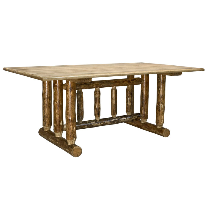 Montana Woodworks Glacier Country Trestle Based Dining Table Stained & Lacquered Dining, Kitchen MWGCDT 661890410043