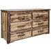 Montana Woodworks Homestead 6 Drawer Dresser Stained & Lacquered Dressers, Chests MWHC6DSL 661890410371