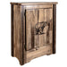 Montana Woodworks Homestead Accent Cabinet w/ Laser Engraved Design Left Hinged Stained & Lacquered / Bear Living Area, Entry, Study, Home Office MWHCACCCABLHSLLZBEAR 661890460970