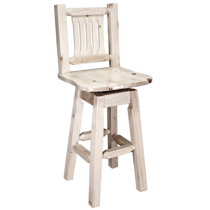 Montana Woodworks Homestead Barstool Back & Swivel Ready to Finish Dining, Kitchen, Game Room, Bar MWHCBSWSNR 661890415178