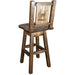 Montana Woodworks Homestead Barstool Back & Swivel w/ Laser Engraved Design Stained & Lacquered / Elk Dining, Kitchen, Game Room, Bar MWHCBSWSNRSLLZELK 661890447070