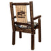 Montana Woodworks Homestead Captain's Chair Woodland Upholstery w/ Laser Engraved Design Stained & Lacquered / Moose Dining, Kitchen, Home Office MWHCCASCNSLWOODLZMOOSE 661890467030