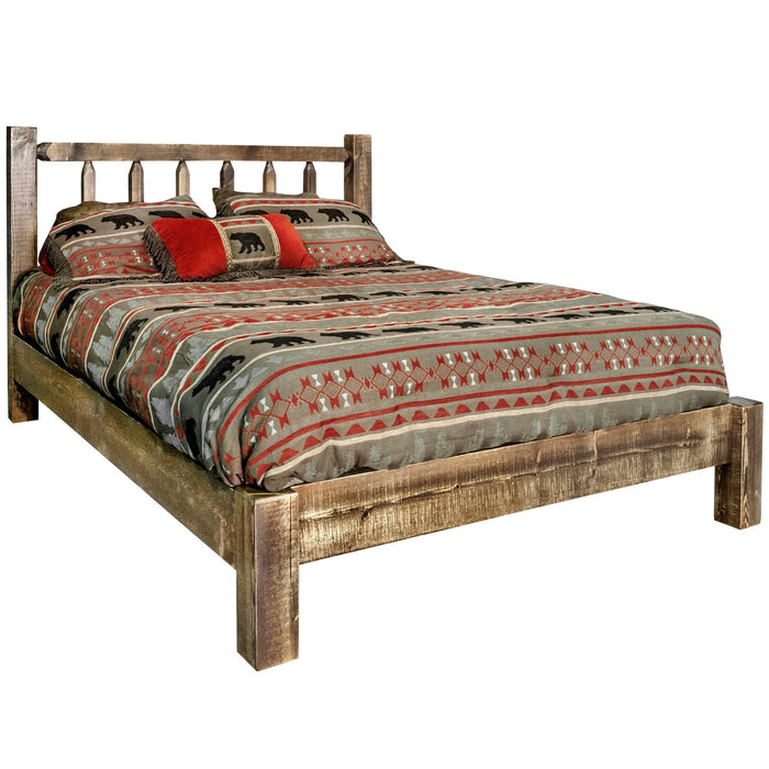 Montana Woodworks Homestead Full Platform Bed Stained & Lacquered Beds MWHCPBFSL 661890420714