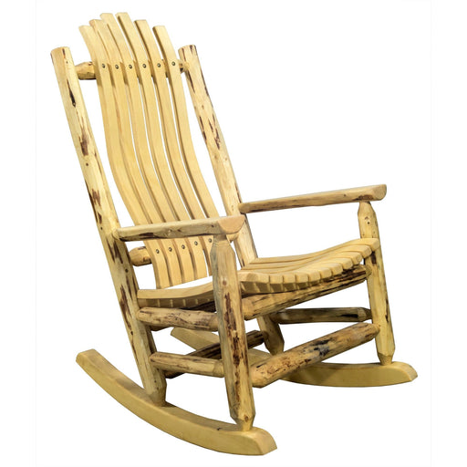 Montana Woodworks Montana Adult Log Rocker Exterior Finish Outdoor MWLREXT 661890415253