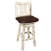 Montana Woodworks Montana Barstool Back & Swivel w/ Upholstered Seat Saddle Pattern Ready to Finish Dining, Kitchen, Game Room, Bar MWBSWSNRSADD 661890422046