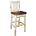 Montana Woodworks Montana Barstool Back w/ Upholstered Seat Saddle Pattern Ready to Finish Dining, Kitchen, Game Room, Bar MWBSWNRSADD 661890421148