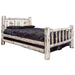 Montana Woodworks Montana Bed w/ Laser Engraved Design Clear Lacquer Finish Bronc / King Beds MWKBVLZBRONC 661890431482