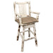 Montana Woodworks Montana Captain's Barstool Back & Swivel w/ Upholstered Seat Buckskin Pattern Ready to Finish Dining, Kitchen, Game Room, Bar MWBSWSCASBUCK 661890421803