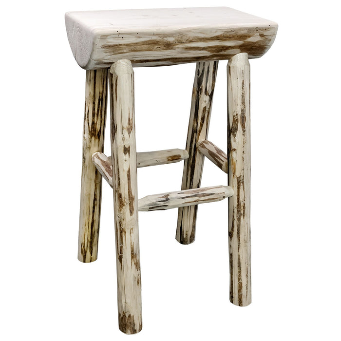 Montana Woodworks Montana Half Log Barstool Ready to Finish Dining, Kitchen, Game Room MWBNHL 661890416182