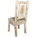 Montana Woodworks Montana Side Chair w/ Laser Engraved Design Lacquered / Pine Dining, Kitchen, Home Office MWKSCNVLZPINE 661890426204