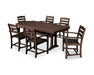 Polywood Polywood 7 Piece La Casa Arm Chair Dining Set Mahogany Dining Sets PWS297-1-MA 190609013065