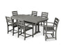 Polywood Polywood 7 Piece La Casa Arm Chair Dining Set Slate Grey Dining Sets PWS297-1-GY 190609013058