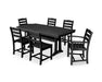 Polywood Polywood 7 Piece La Casa Dining Set Black Dining Sets PWS298-1-BL 190609015137