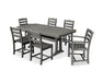 Polywood Polywood 7 Piece La Casa Dining Set Slate Grey Dining Sets PWS298-1-GY 190609015151