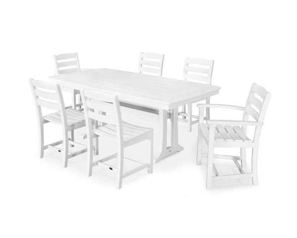 Polywood Polywood 7 Piece La Casa Dining Set White Dining Sets PWS298-1-WH 190609015199