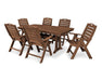 Polywood Polywood 7 Piece Nautical Dining Set Teak Dining Sets PWS296-1-TE 190609013010