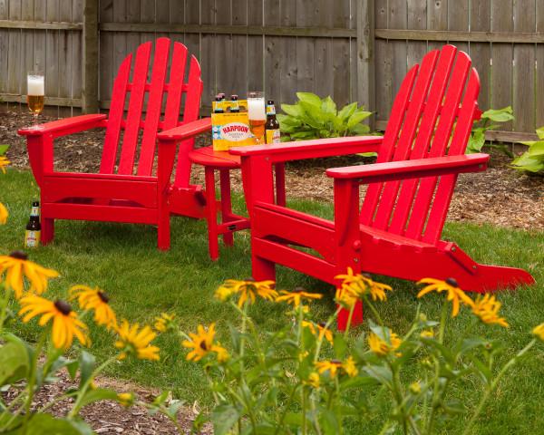 Polywood Polywood Aruba Classic Folding Adirondack 3-Piece Set Aruba Adirondack Chair PWS214-1-AR 845748070942