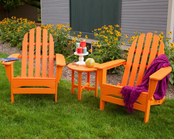 Polywood Polywood Aruba Classic Folding Adirondack 3-Piece Set Aruba Adirondack Chair PWS214-1-AR 845748070942