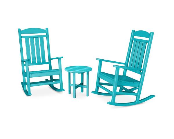 Polywood Polywood Aruba Presidential 3-Piece Rocker Set Aruba Rocking Chair PWS109-1-AR 190609096778