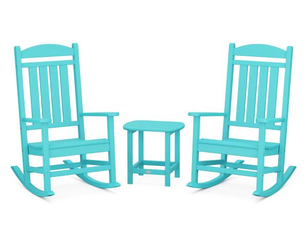 Polywood Polywood Aruba Presidential Rocker 3-Piece Set Aruba Rocking Chair PWS166-1-AR 845748089944