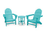 Polywood Polywood Aruba Vineyard 3-Piece Adirondack Set Aruba Adirondack Chair PWS399-1-AR 190609058103