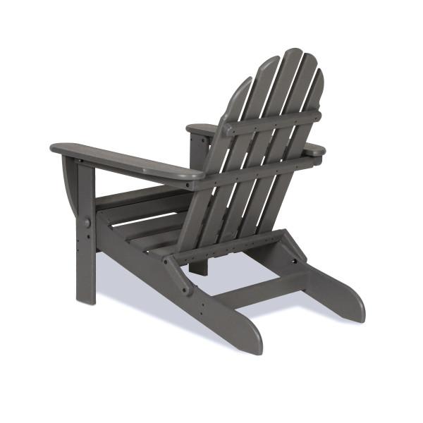 Polywood Polywood Black Classic Folding Adirondack 5-Piece Conversation Group Black Adirondack Chair PWS119-1-BL 845748050258