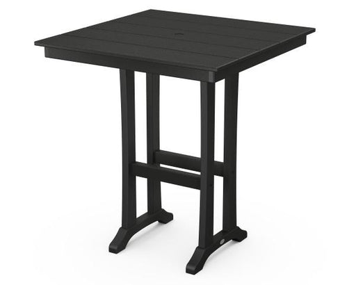 Polywood Polywood Black Farmhouse Trestle 37" Bar Table Black Bar Table PLB81-T1L1BL 190609020155