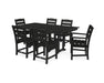 Polywood Polywood Black Lakeside 7-Piece Farmhouse Dining Set Black Dining Sets PWS516-1-BL 190609143649