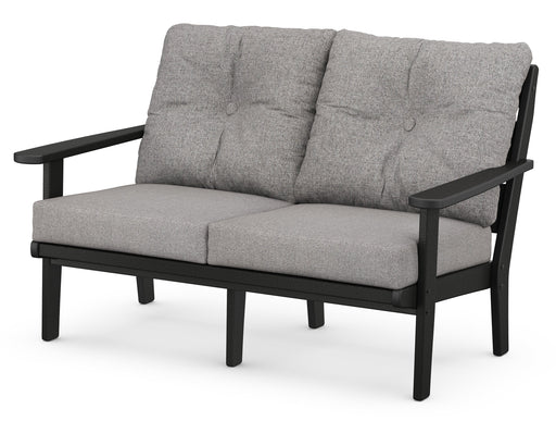 Polywood Polywood Black Lakeside Deep Seating Loveseat Black / Grey Mist Loveseat 4412-BL145980 190609136900