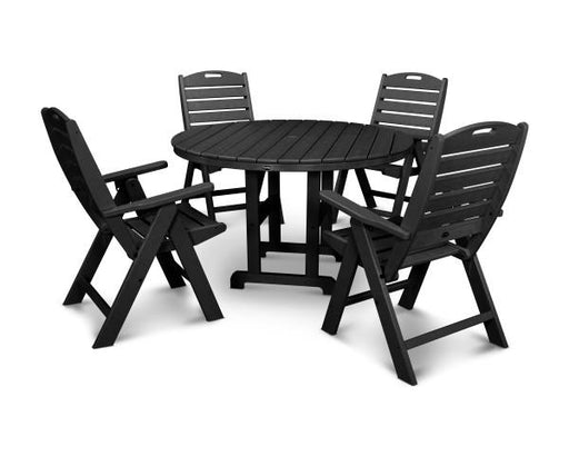 Polywood Polywood Black Nautical 5-Piece Dining Set Black Dining Sets PWS260-1-BL 190609096525