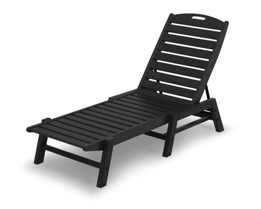 Polywood Polywood Black Nautical Chaise Black Chaise Lounger NAC2280BL 845748008129